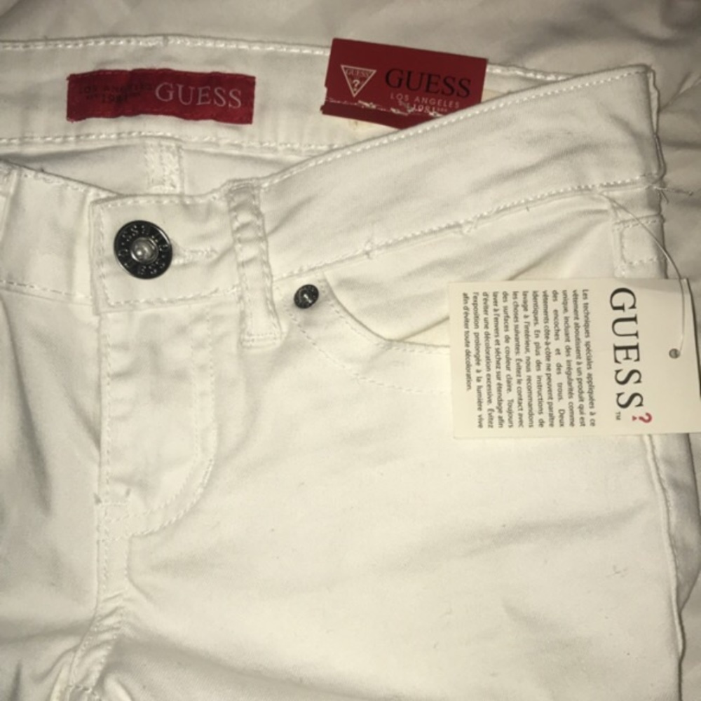guess jeans white